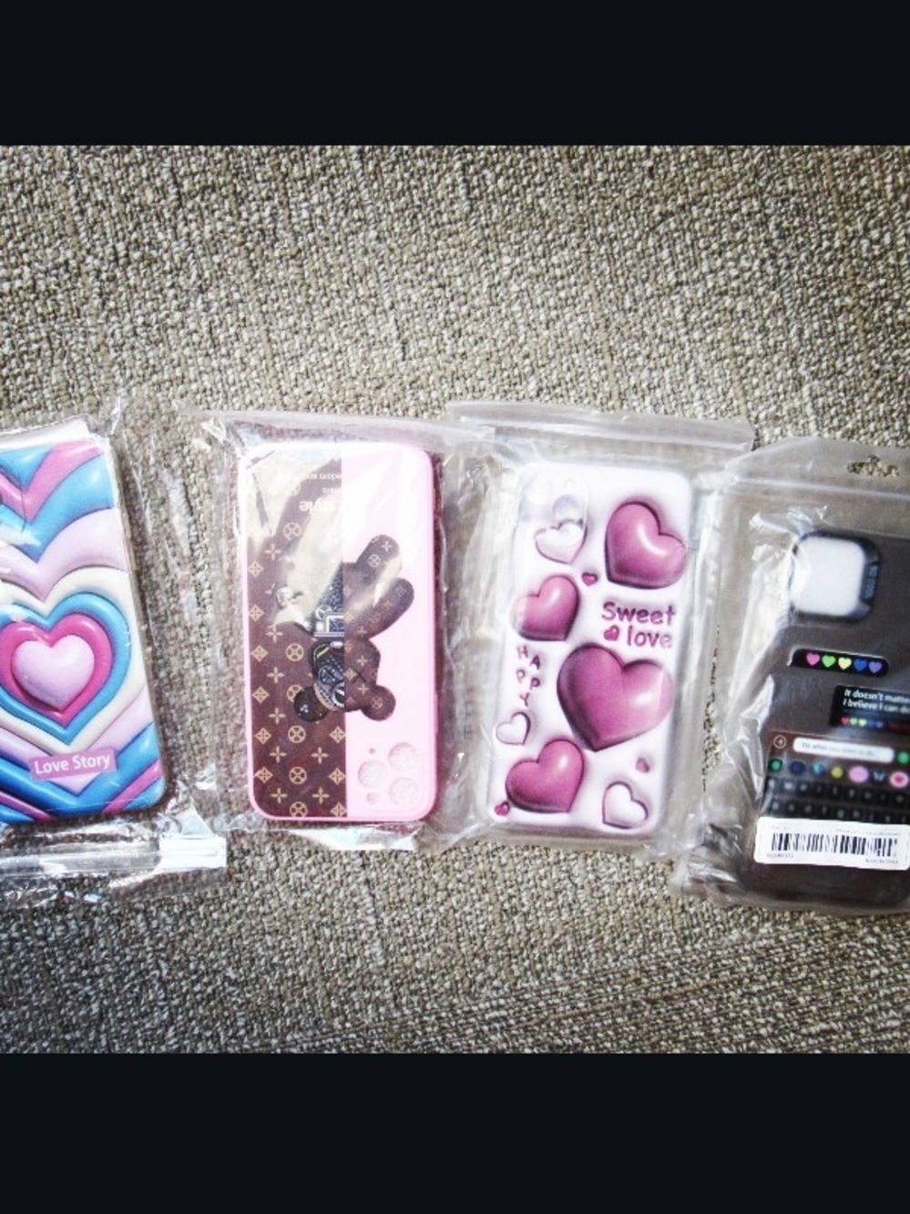 Pink Heart Pattern Phone Case - Cute Sweet Love Design